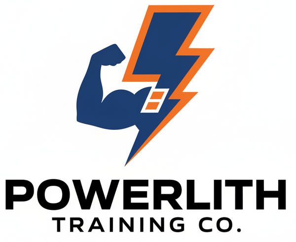 Create a unique logo, white background for Powerlith Training Co